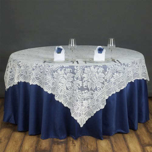 Ivory lace 72x72 - ivory, 72x72"